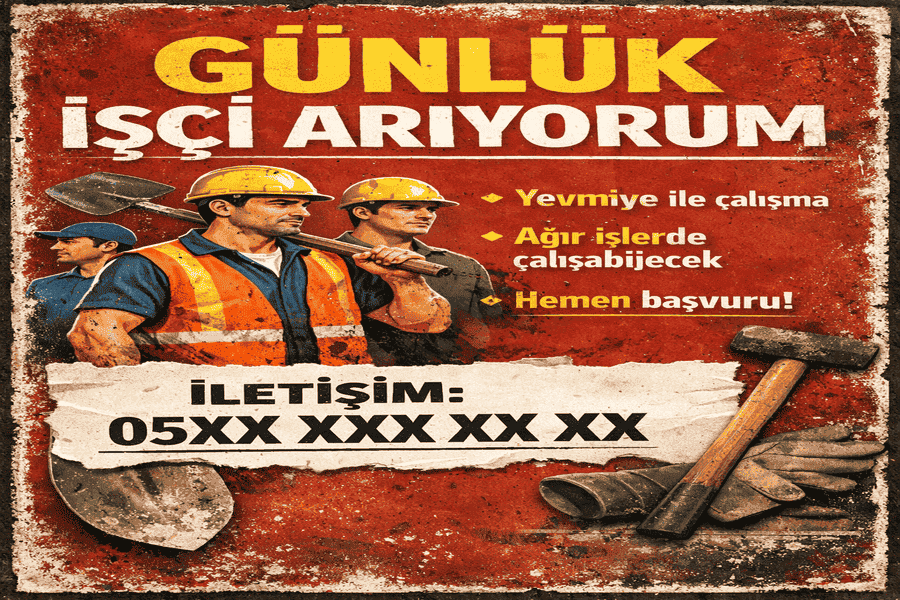 Günlük İşçi Arıyorum Günlük İşçi Arıyorum
